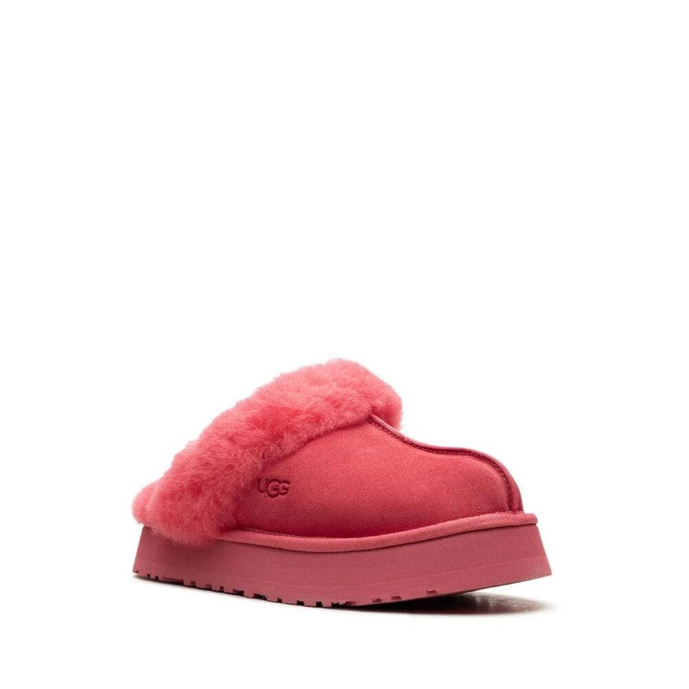 NWB UGG Disquette Shearling Platform Slippers Pink Size 7 - Picture 3 of 12